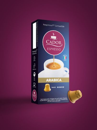 Cador Arabica Nespresso compatible espresso capsules with espresso cup